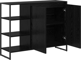 vidaXL Βοηθητικό ντουλάπι Μαύρη Οξυά 96.5 x 30 x 75 εκ
