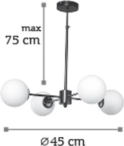 Φωτιστικό οροφής InLight 5315-4 Πολύφωτο