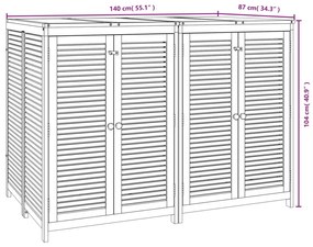 ΜΠΑΟΥΛΟ ΑΠΟΘΗΚΕΥΣΗΣ ΚΗΠΟΥ 140X87X104 ΕΚ. ΑΠΟ ΜΑΣΙΦ ΞΥΛΟ ΑΚΑΚΙΑΣ 3155242