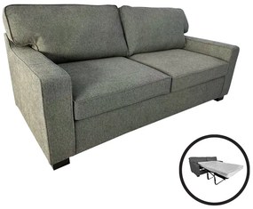 Καναπές-κρεβάτι διθέσιος με αναδιπλούμενο στρώμα Polaris pakoworld χακί ύφασμα181x91x83εκ