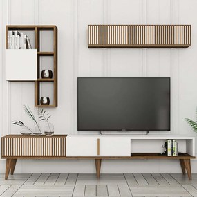 Σύνθεση Τηλεόρασης Milan 845HCT3109 180x35x40cm Walnut-White