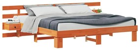 vidaXL Σκελετός Κρεβατιού με συρτάρι Καφέ 180 x 200 cm Μασίφ ξύλο