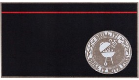 Χαλάκι Κουζίνας Bbq Mat 107 Grill In With Fire 67X120cm Black Sdim 67X120cm Polyamide