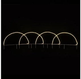 4 Arch 124 LED 5,2μ Φωτοσωλήνας Θερμό Φως Flash IP44 86x57cm 3μ Καλώδιο X081241221 ACA-X081241221-Διάφανο X081241221