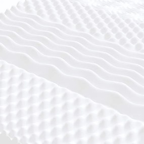 vidaXL Στρώμα Αφρού 7 Ζωνών Σκληρότητα 20 ILD Λευκό 140x210 εκ.