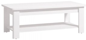 Τραπεζάκι Σαλονιού Jersey Λευκό - Λευκό Γυαλιστερό 124x60x45 εκ. 124x60x45 εκ.