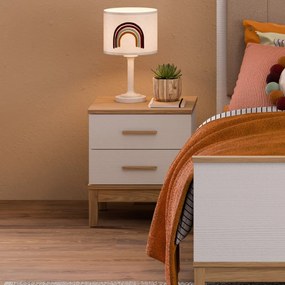 Κομοδίνο Ξύλο / Λευκό Δρυς DELUFI 48x45x54.3