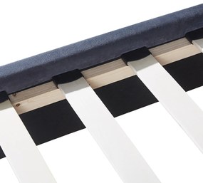 Κρεβάτι Μονό TULIP Σκούρο Γκρι Βελούδο 206x100x110cm (Στρώμα 100x200cm) - 14920008