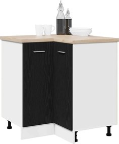 vidaXL Κρεμαστό ντουλάπι με ράφι Μαύρη Οξυά 75,5 x 75,5 x 80,5 εκ