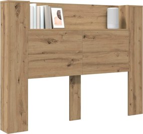 vidaXL Κεφαλάρι αποθήκευσης με LED Artisan Δρυς Επεξεργασμένο Ξύλο
