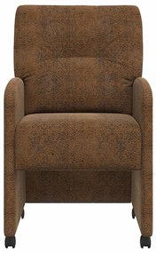 vidaXL Καρέκλες Φαγητού με Ρόδες με τροχούς 2 pcs Καφέ 57 x 67 x 95 εκ