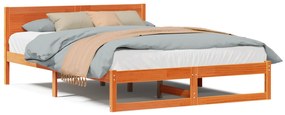 vidaXL Κρεβάτι Κεραμιδί Ξύλο 140 x 200 εκ Απλό Κρεβάτι Ορθογώνιο