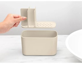 Κουτί αξεσουάρ μπάνιου Brabantia ReNew 1006270, Ανθεκτικό στη διάβρωση, Εσωτερικό διαχωριστικό, Αντιολισθητική βάση, Μπεζ