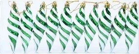 vidaXL Μπαλίτσα Χριστουγεννιάτικης Σπiral 40 pcs Πράσινο Πλαστικό