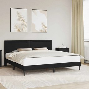 vidaXL Σκελετός Κρεβατιού Μαύρο 180 x 200 cm Τεχνητό Δέρμα