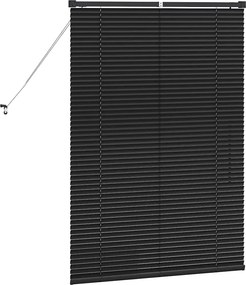 vidaXL Βενετσιάνικες Ρόδες Μαύρο 130 x 85 εκ Αλουμίνιο