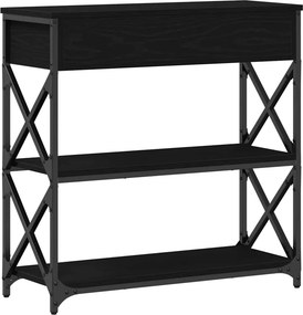 vidaXL Κονσόλα Τραπέζι Μαύρη δρυς 75 x 28 x 75 εκ