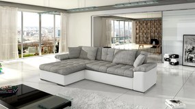 Γωνιακός καναπές Diana-Gkri anoixto - Gkri skouro-Αριστερή