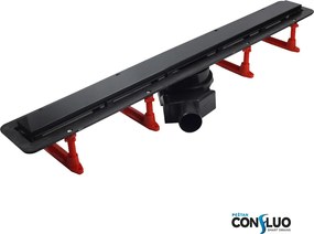 Karag Confluo Frameless Line Nero - Γραμμικό Σιφώνι Δαπέδου - 75 εκ.
