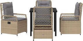vidaXL Σέτ φαγητού για κήπο 5 pcs Μπέζ και Ανοιχτό Γκρι