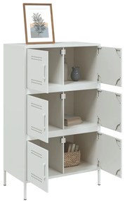vidaXL Ντουλάπι Λευκό 68x39x113 εκ. από Ατσάλι