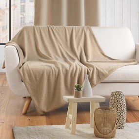 Ριχτάρι Καναπέ Διθέσιου Fleece (180x220) L-C Wooly Beige 1612413