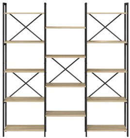 vidaXL Ράφι Βιβλίων Sonoma Δρυς 156 x 25 x 167.5 εκ Επεξεργασμένο ξύλο