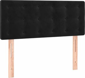 vidaXL Κρεβάτι Boxspring με Στρώμα Μαύρο 120 x 200 εκ. Βελούδινο