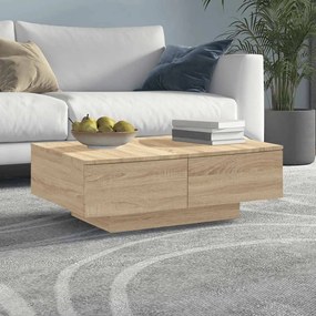 vidaXL Τραπεζάκι Σαλονιού Sonoma Δρυς 90 x 60 x 31 εκ. από Επεξ. Ξύλο