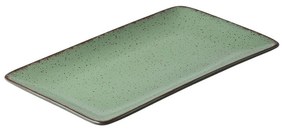 Πιατέλα Ορθογώνια Πορσελάνινη Terra Green 31x21cm - Estia