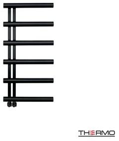 Θερμαινόμενη Πετσετοκρεμάστρα H100x50cm Silk Black Υδραυλική/Ηλεκτρική Λειτουργία AISI 304 Thermo Accent ACC10050-401