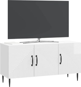vidaXL Ντουλάπι TV Γυαλιστερό Λευκό 99 x 34,5 x 50 εκ.