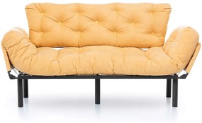 Καναπές - Κρεβάτι Τριθέσιος Nitta 859FTN1364 185x70x85cm Mustard