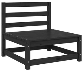 vidaXL Σαλόνι Κήπου Σετ 3 Τεμαχίων Μαύρο από Μασίφ Ξύλο Πεύκου