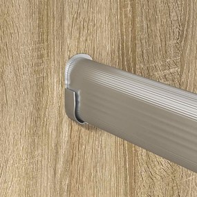 vidaXL Ράβδος Ντουλάπας 12 pcs Ασημί 264 x 15 x 29 mm