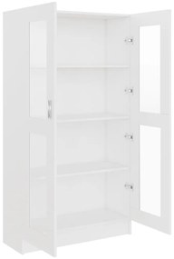 vidaXL Βιτρίνα Λευκή 82,5 x 30,5 x 150 εκ. Επεξ. Ξύλο