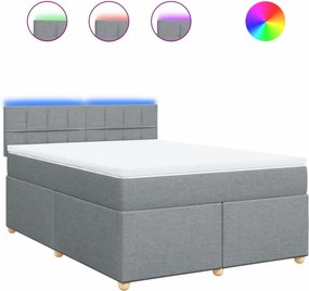 vidaXL Κρεβάτι Boxspring με Στρώμα Αν. Πράσινο 160x200εκ Υφασμάτινο