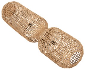 Φωτιστικό Δαπέδου Μέταλλο-Paper Rope Σε Καφέ-2 Λάμπες Φ30x134Υεκ.