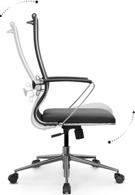 Καρέκλα γραφείου B2-163K Megapap εργονομική με ύφασμα Mesh και τεχνόδερμα χρώμα μαύρο 58x70x103/117εκ.