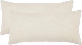 vidaXL Κάλυμμα Μαξιλαριού 2 pcs HEERLEN Κρεμ 40 x 70 cm Μπουκλέ