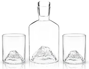 Viski Mountain Crystal Καραφάκι Και Σετ 2 Ποτηριών Tumblers