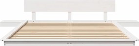 vidaXL Σκελετός Κρεβατιού Λευκό 140 x 200 cm ξύλο
