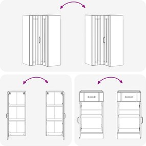 vidaXL Μονάδα κουζίνας LUCCA 8 pcs Καπνισμένο Ξύλο Δρυός