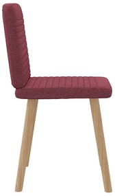 vidaXL Καρέκλες Τραπεζαρίας 2 τεμ. Μπορντό Υφασμάτινες