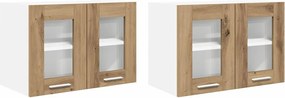 vidaXL Κρεμαστό ντουλάπι Riga 2 pcs Artisan Oak 60 x 31 x 40 εκ