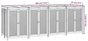 Μπαούλο Αποθήκευσης Κήπου 280x87x104 εκ. από Μασίφ Ξύλο Ακακίας - Καφέ