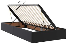 vidaXL Κρεβάτι με αποθηκευτικό χώρο και στρώμα Μαύρο 200 x 200 cm