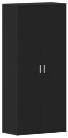 vidaXL Ντουλάπα Παπουτσιών Μαύρη 80x39x180 εκ. Επεξεργασμένο Ξύλο