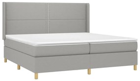 ΚΡΕΒΑΤΙ BOXSPRING ΜΕ ΣΤΡΩΜΑ ΑΝΟΙΧΤΟ ΓΚΡΙ 200X200 ΕΚ. ΥΦΑΣΜΑΤΙΝΟ 3131937