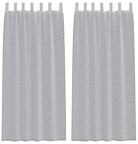 vidaXL Κουρτίνες 2 pcs Σκούρο γκρι 140 x 225 cm Πολυεστέρας